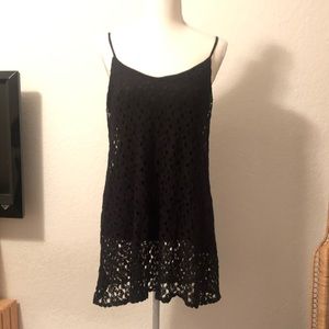 Black mm mm mm lace spaghetti strap top